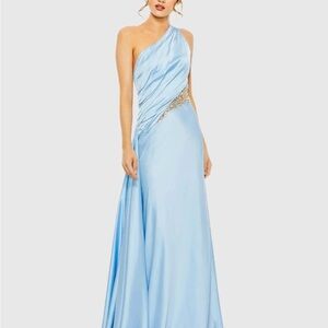 Mac Duggal Light Blue One-Shoulder Gown please read the description ⚠️